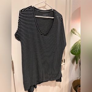 Loft, never worn, navy & white striped t-shirt